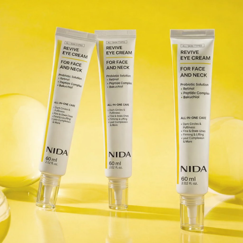 Crema Anti-Ojeras NIDA | Revive rostro y cuello con el uso diario